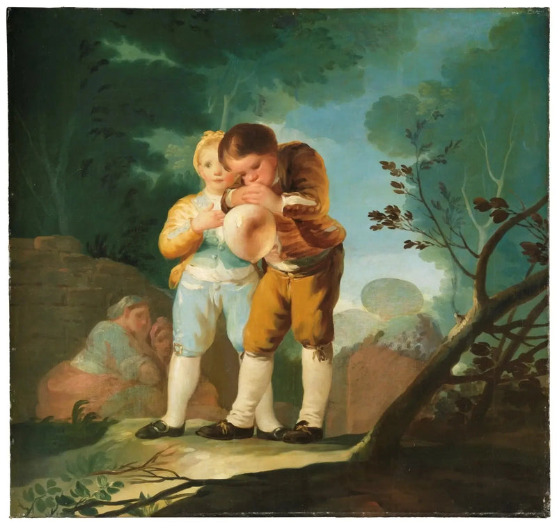 Bir Şişme Balonla Oynayan Çocuklar - Francisco de Goya