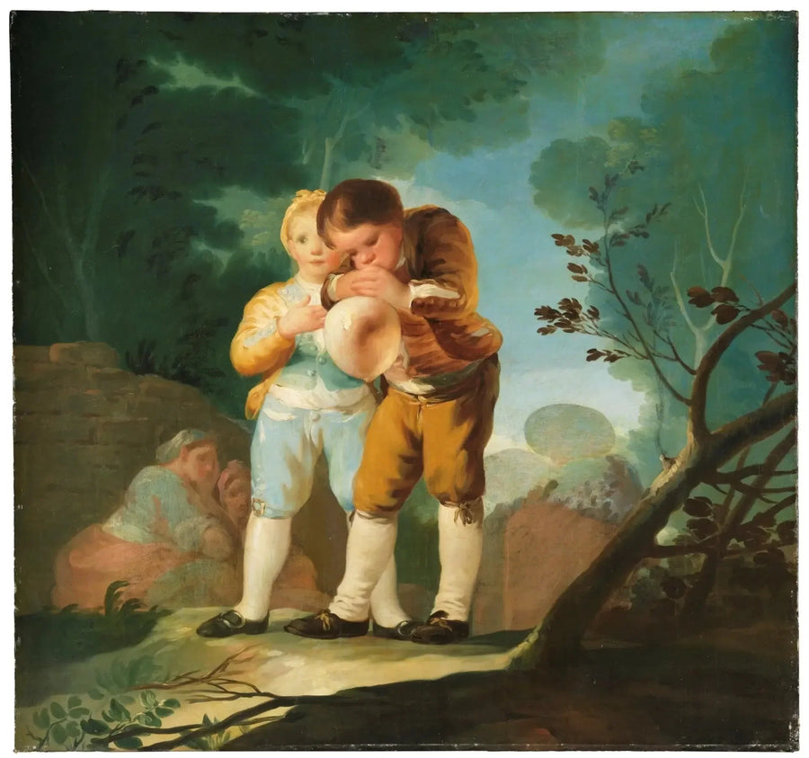 Bir Şişme Balonla Oynayan Çocuklar - Francisco de Goya