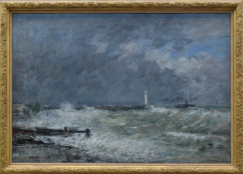 Le Havre İskelesi'ne Giriş - Eugène Boudin