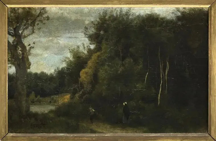 Ville-d'Avray'da Odun Girişi - Jean-Baptiste Camille Corot