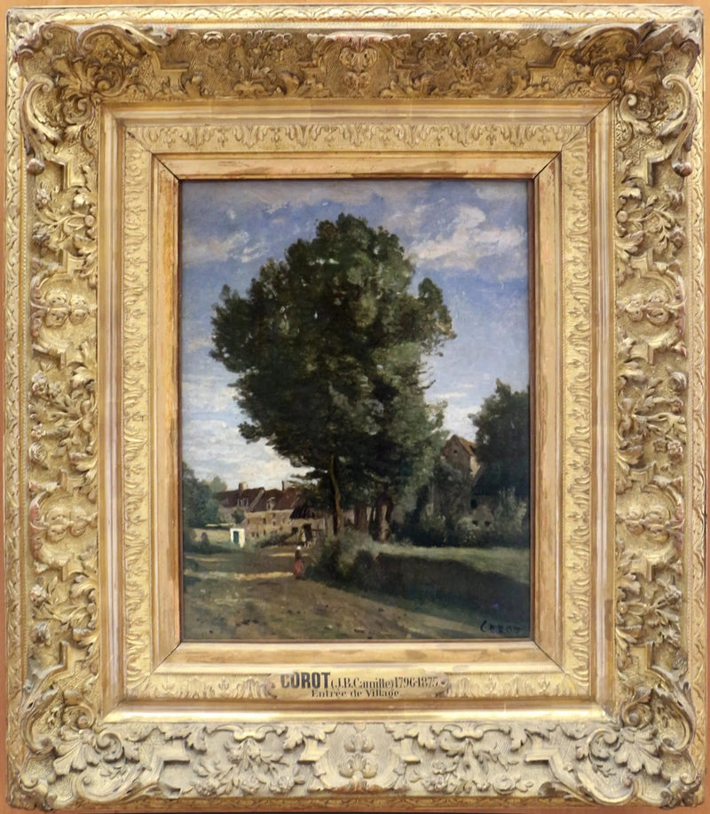 Köy Girişi - Jean-Baptiste Camille Corot