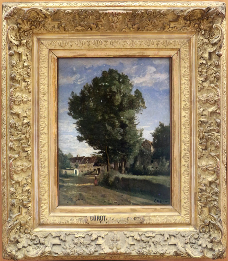 Köy Girişi - Jean-Baptiste Camille Corot