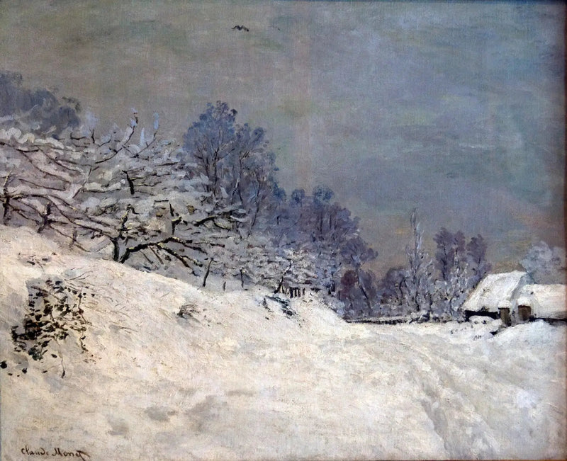 Honfleur çevresi, kar - Claude Monet