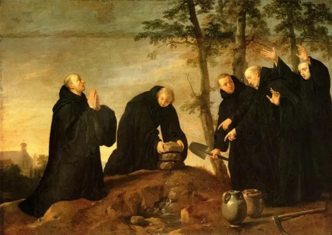 Saint Benoît'in Hayatından Bölümler: Mucizevi Çeşme - Philippe de Champaigne