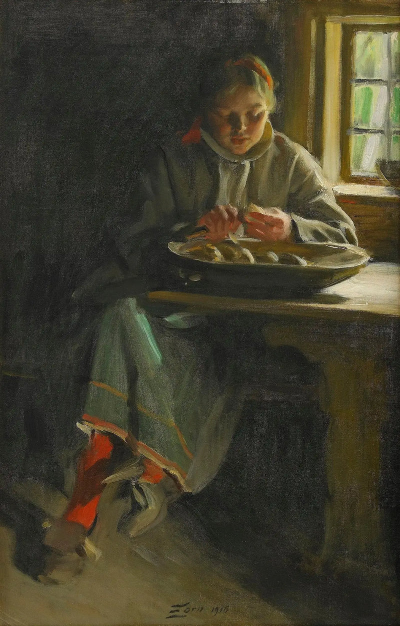 Patatesleri Soymak - Anders Zorn