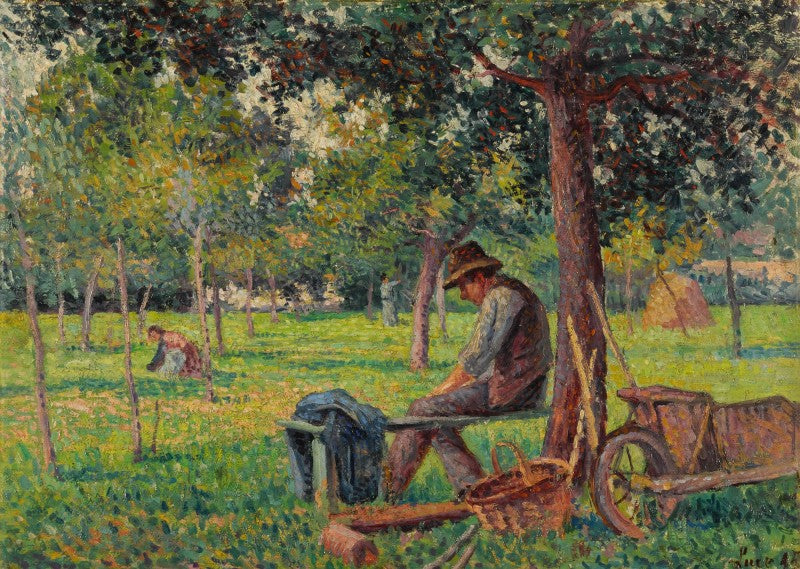 Éragny, Rodo Pissarro'nun babasının bahçesindeki Rodo Pissarro - Maximilien Luce