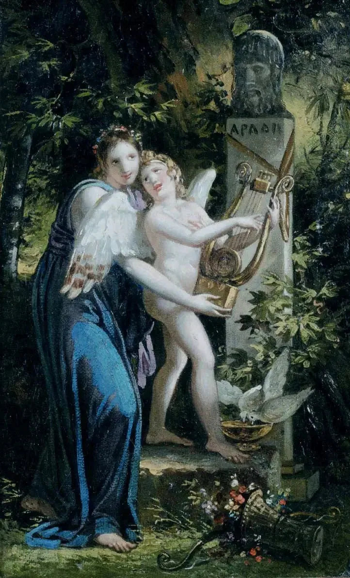Érato ve Aşk - Charles Meynier