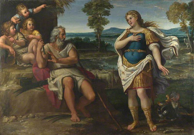 Erminia Çobanlara Sığınır - Annibale Carracci