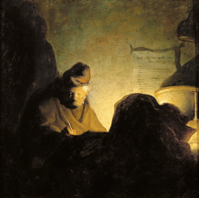 Mum ışığında bir bilgin - Rembrandt