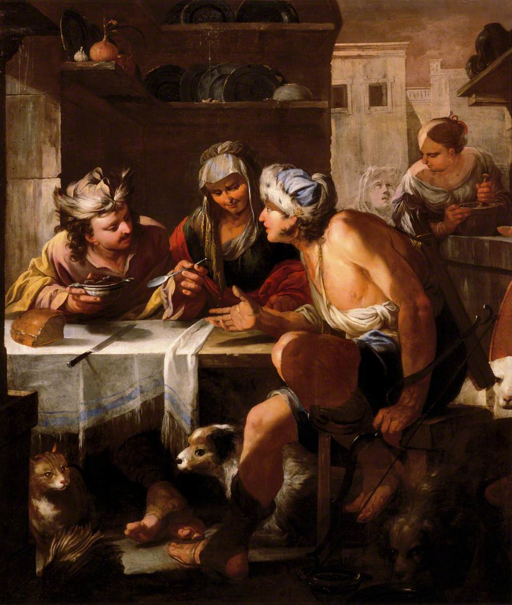 Ésaü vend son droit d'aînesse - Luca Giordano