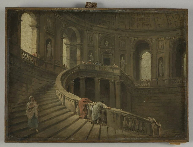 L'escalier tournant du palais Farnèse à Caprarola - Hubert Robert