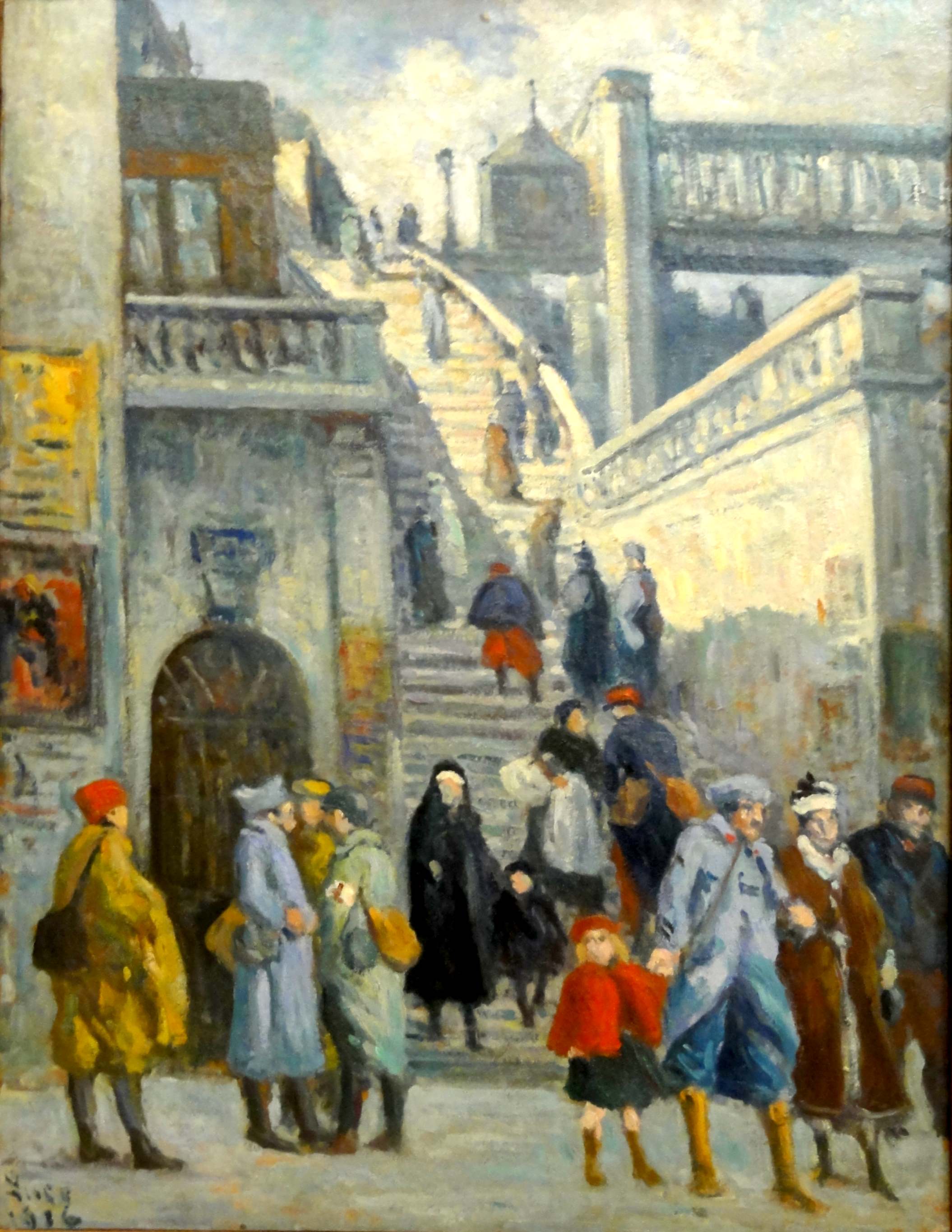 Escaliers de la rue de l'Alsace - Maximilien Luce