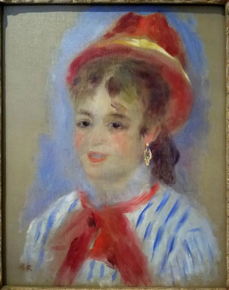 Kırmızı Şapkalı Estelle - Pierre-Auguste Renoir