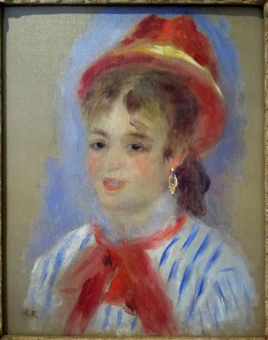 Kırmızı Şapkalı Estelle - Pierre-Auguste Renoir