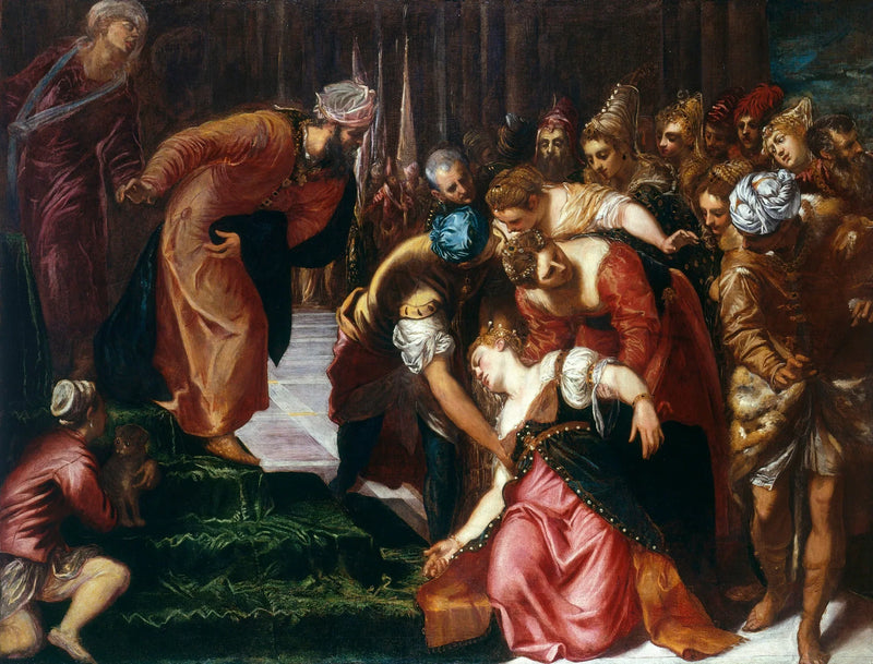 Esther Önünde Assuérus - Jacopo Tintoretto