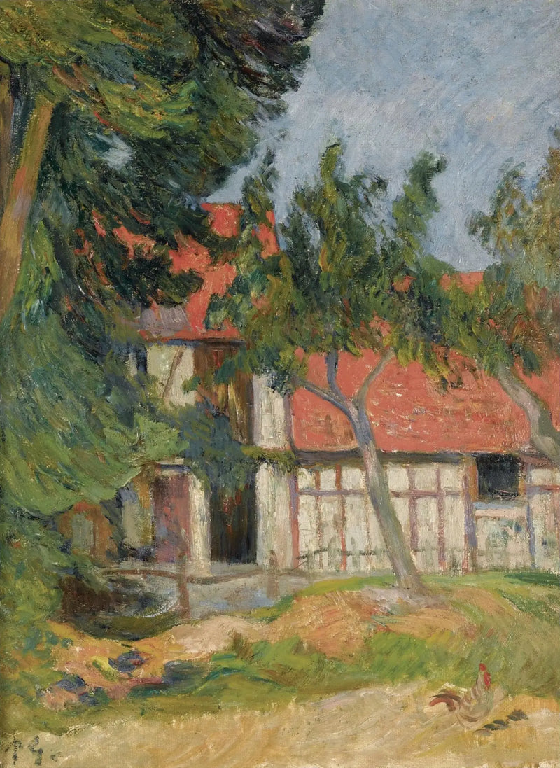 Dieppe Yakınındaki Ahır I, ya da Normandiya'daki Kulübe II - Paul Gauguin
