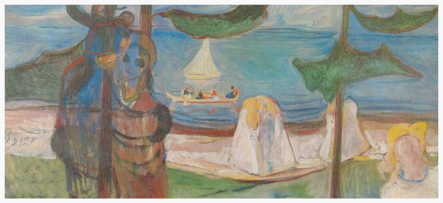 Plajda Kucaklaşma (Frise Linde) - Edvard Munch