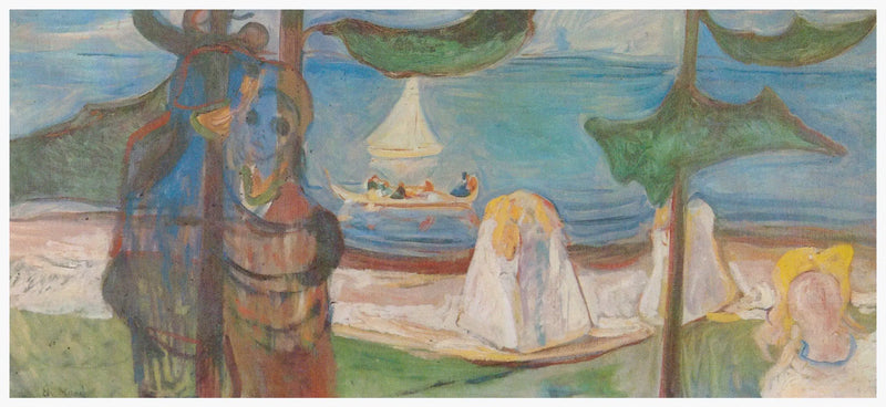Plajda Kucaklaşma (Frise Linde) - Edvard Munch
