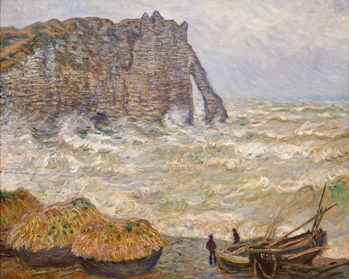 Étretat'ta engebeli denizler - Claude Monet