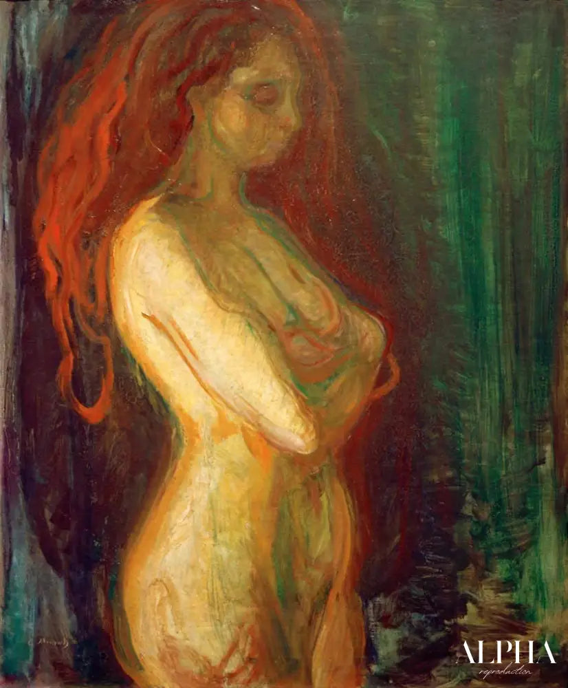 Étude de nu féminin - Edvard Munch - Reproductions de tableaux et peintures haut de gamme