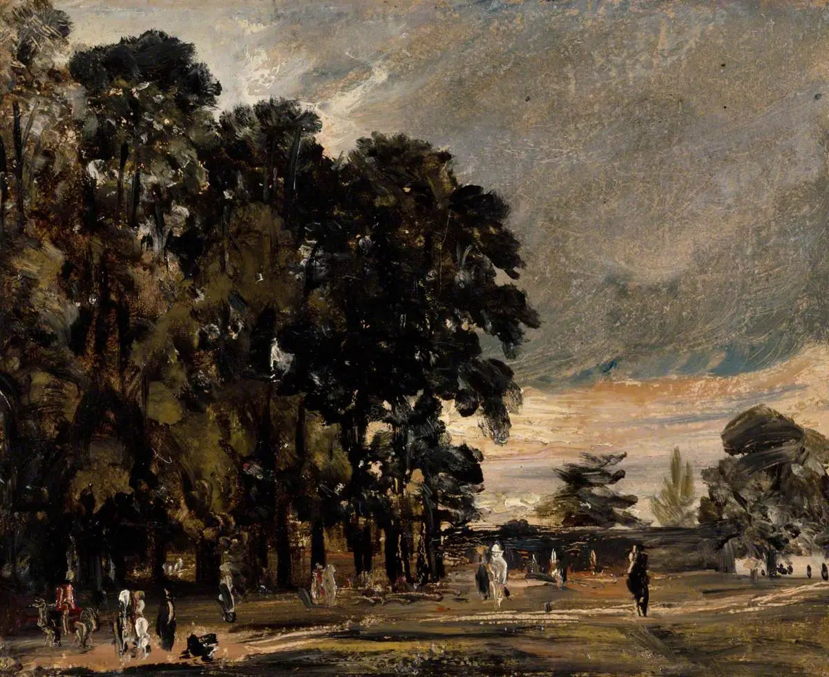Étude de paysage: personnages près d’un groupe d’arbres - John Constable - Alpha Reproduction