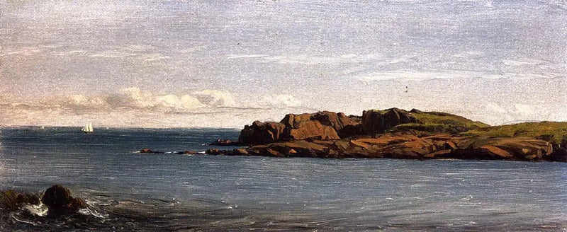 Massachusetts kıyısında çalışma - Sanford Robinson Gifford