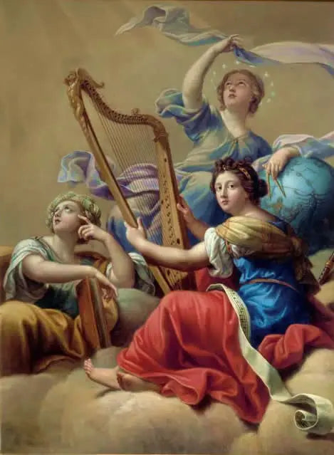 Euterpe, Érato ve Uranie - Pierre Mignard