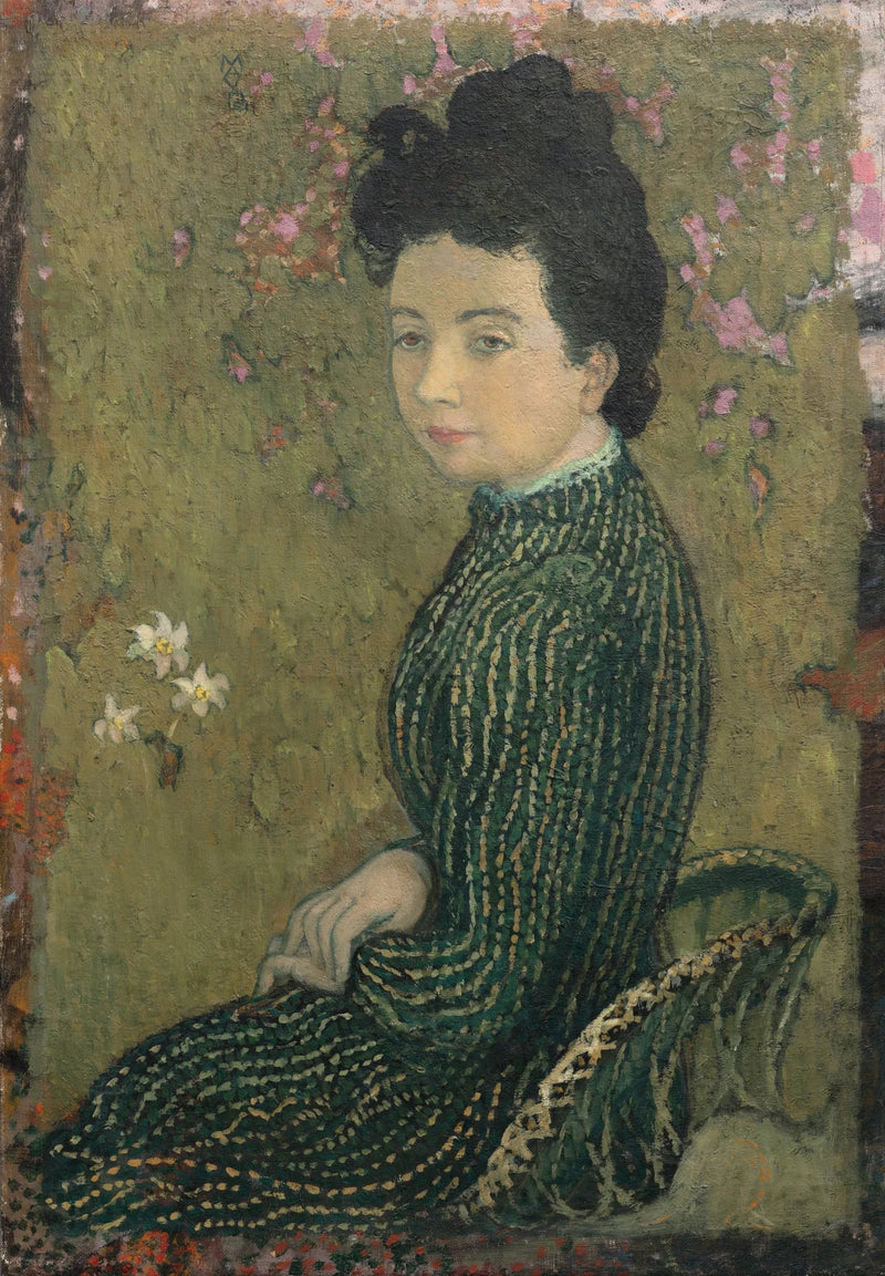 Eva Meurier yeşil elbise içinde - Maurice Denis