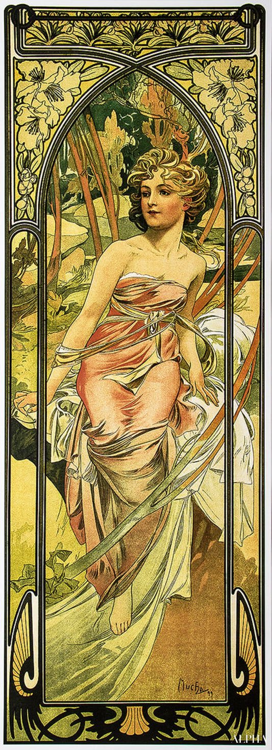Éveil du matin - Mucha - Reproductions de tableaux et peintures haut de gamme