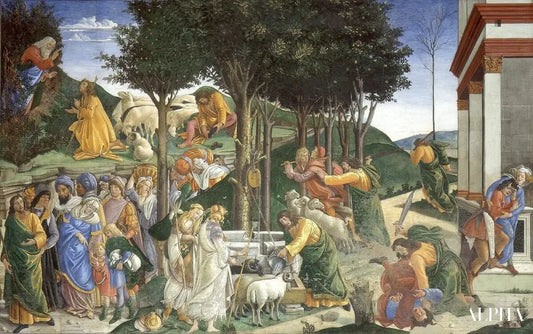 Examens de Moïse - Sandro Botticelli - Reproductions de tableaux et peintures haut de gamme