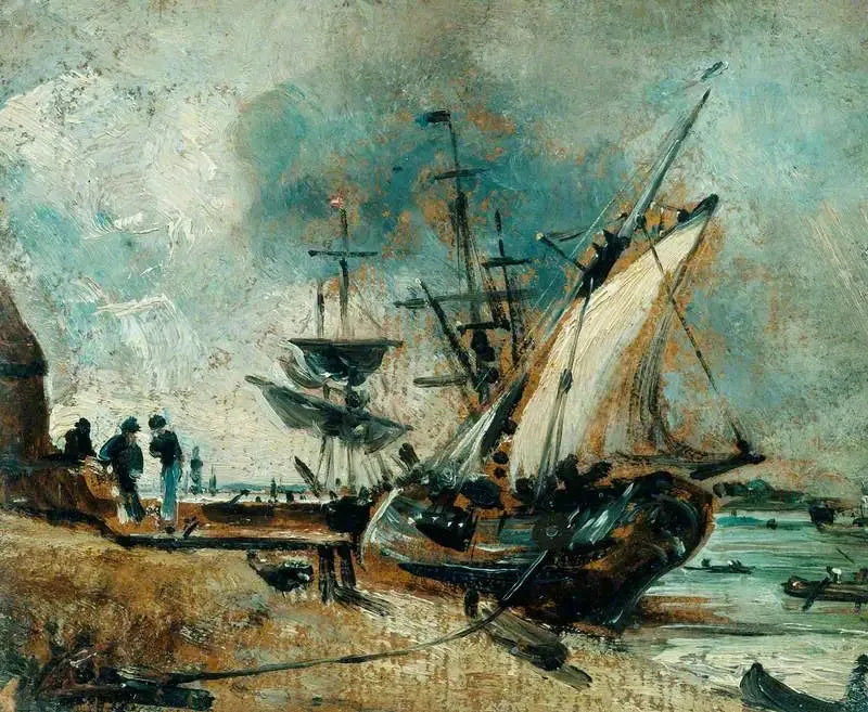 Orwell, Ipswich yakınlarında gönderim - John Constable