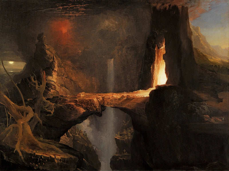 İtme: Ay ve Ateş Işığı - Thomas Cole