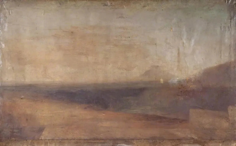 Nehir veya Deltalı Geniş Manzara ve Uzak Dağ - J. M. W. Turner