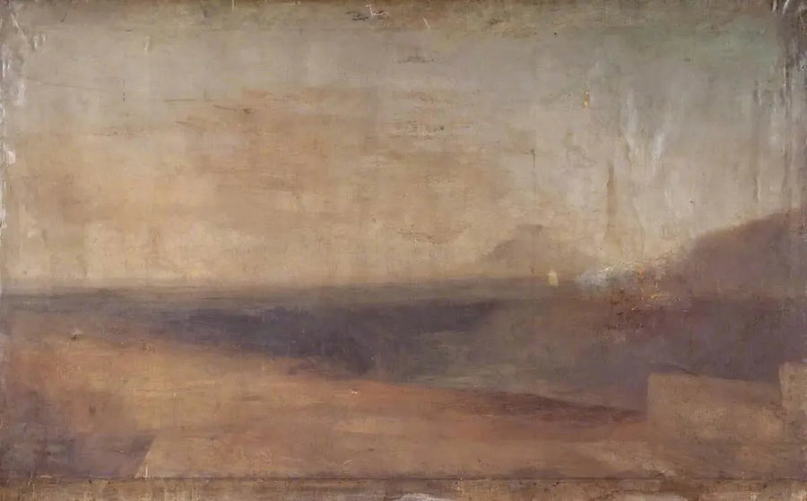 Nehir veya Deltalı Geniş Manzara ve Uzak Dağ - J. M. W. Turner