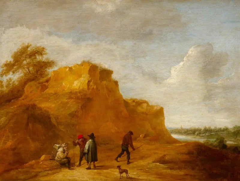 Kum falezleri ve figürler - David Teniers le Jeune
