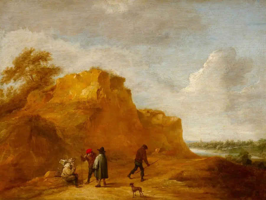Kum falezleri ve figürler - David Teniers le Jeune