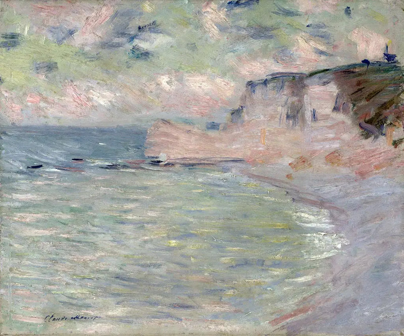 Falaise ve Porte d'Amont, sabah etkisi - Claude Monet