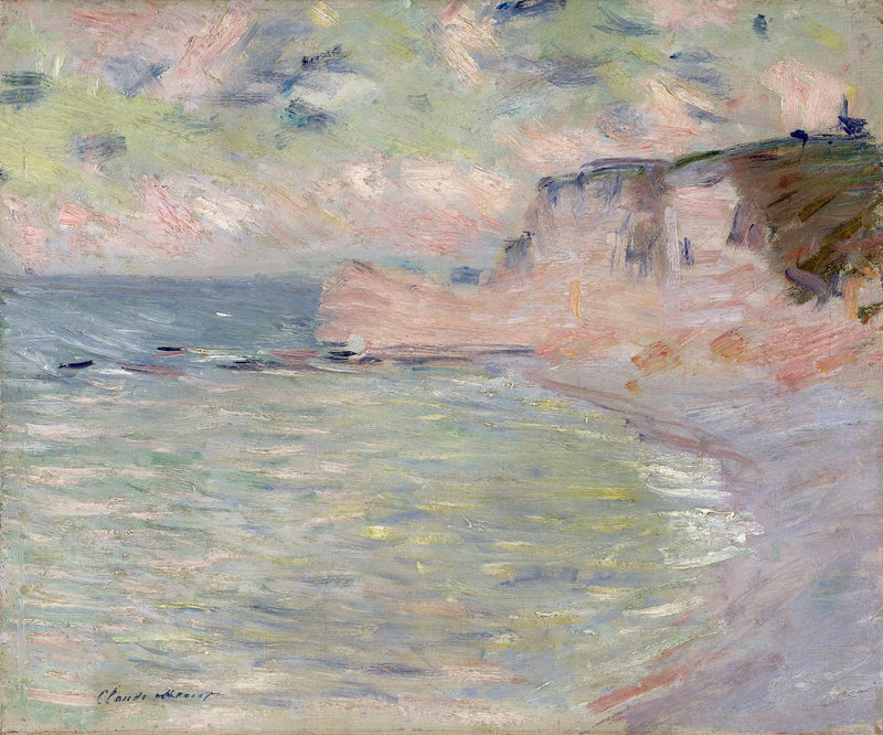 Cliff ve Porte d'Amont, sabah etkisi W1011 - Claude Monet