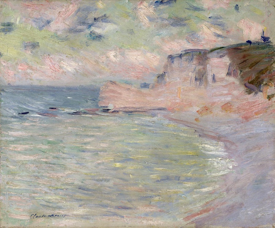 Falaise ve Porte d'Amont, sabah etkisi - Claude Monet
