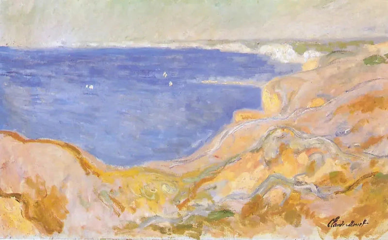 Pourville W1431'in doğusundaki kayalıklar - Claude Monet