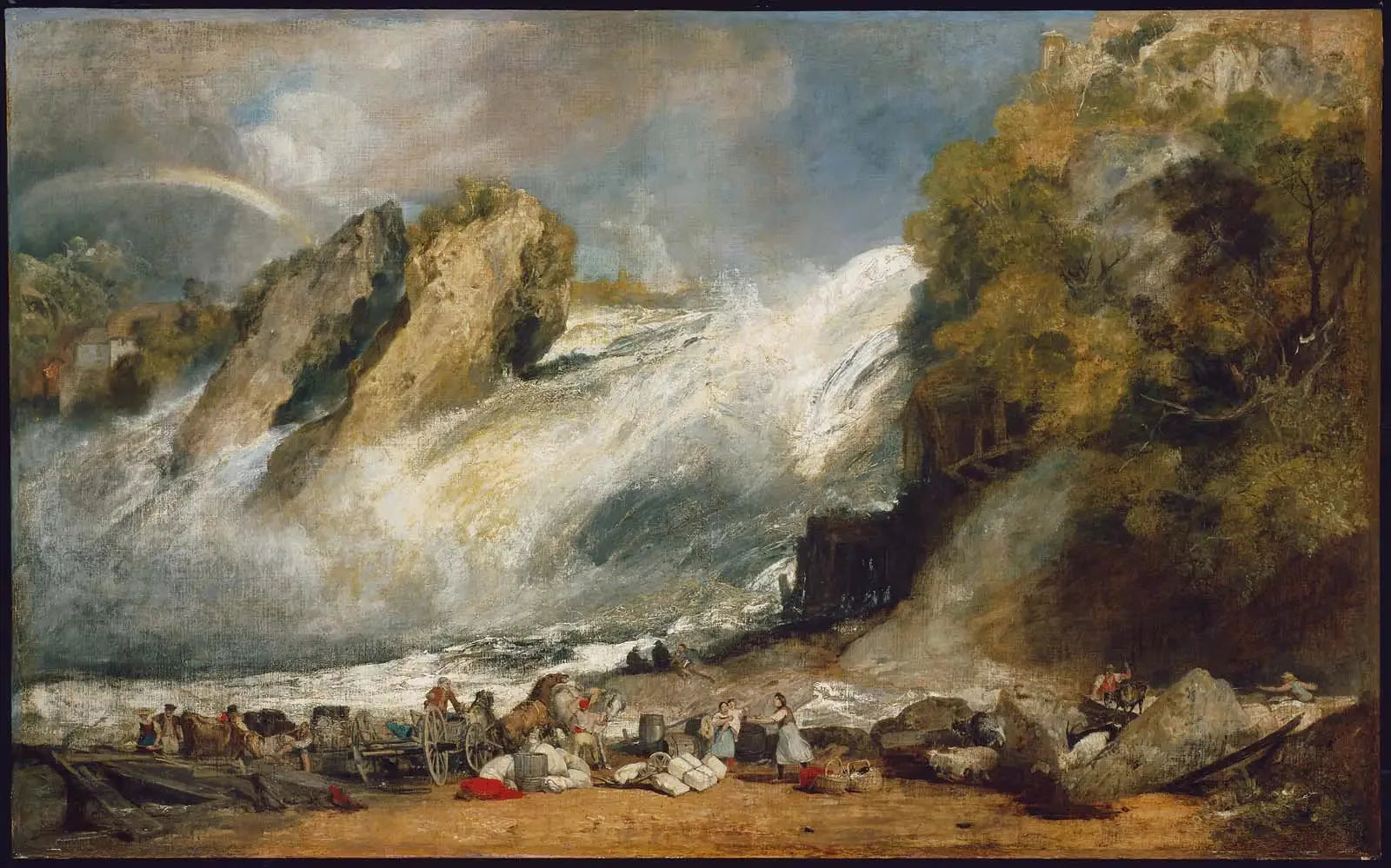 Fall of the Rhine at Schaffhausen - J. M. W. Turner image 1 copie de tableau peinte à la main