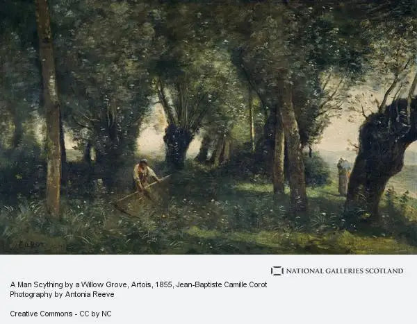 Saulaie yakınında biçer (Artois) - Jean-Baptiste Camille Corot