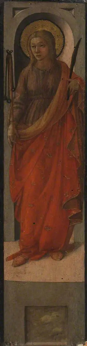 Kadın Aziz ve Bir Kelebek (Saint Walburga?) - Fra Filippo Lippi