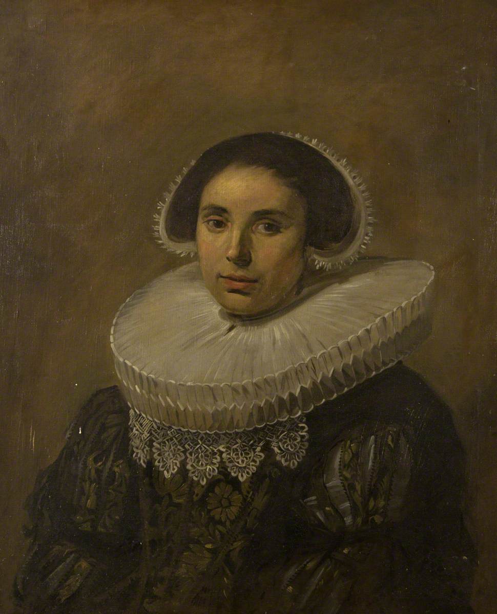 Femme à la collerette (peut-être Sara Wolphaerts van Diemen) - Frans Hals