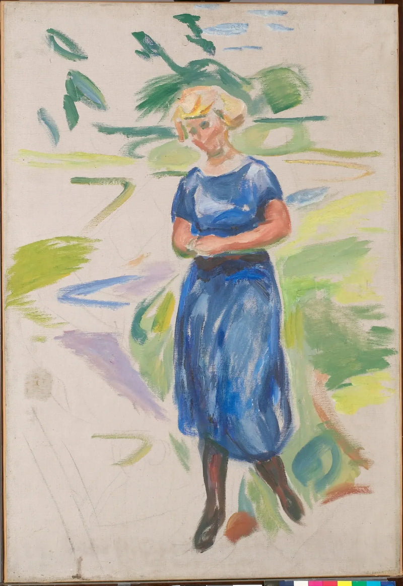 Mavi Elbiseli Kadın - Edvard Munch