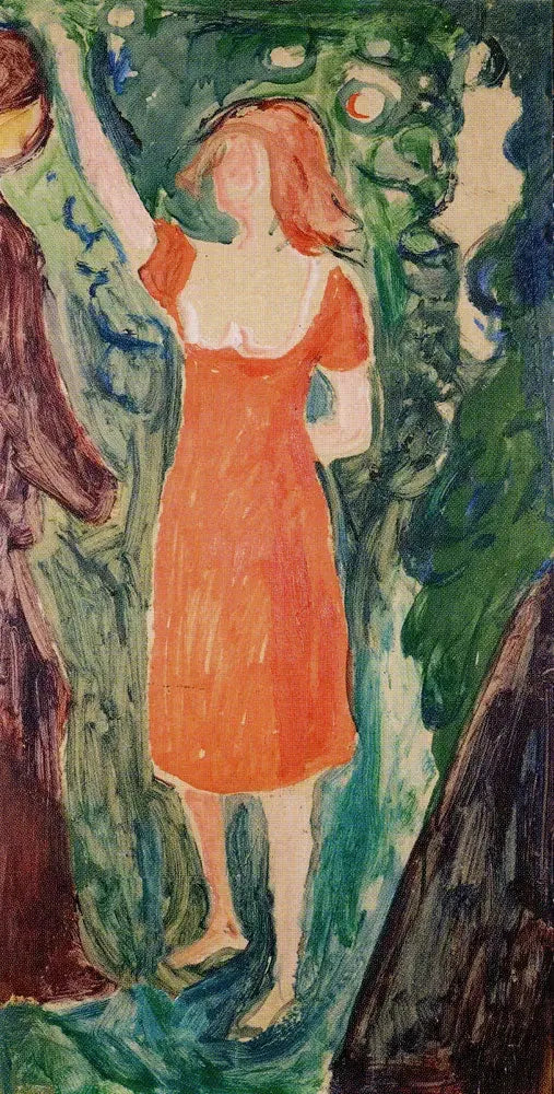 Kırmızı Elbiseli Kadın - Edvard Munch