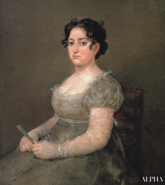 Femme à l'éventail - Francisco de Goya - Reproductions de tableaux et peintures haut de gamme