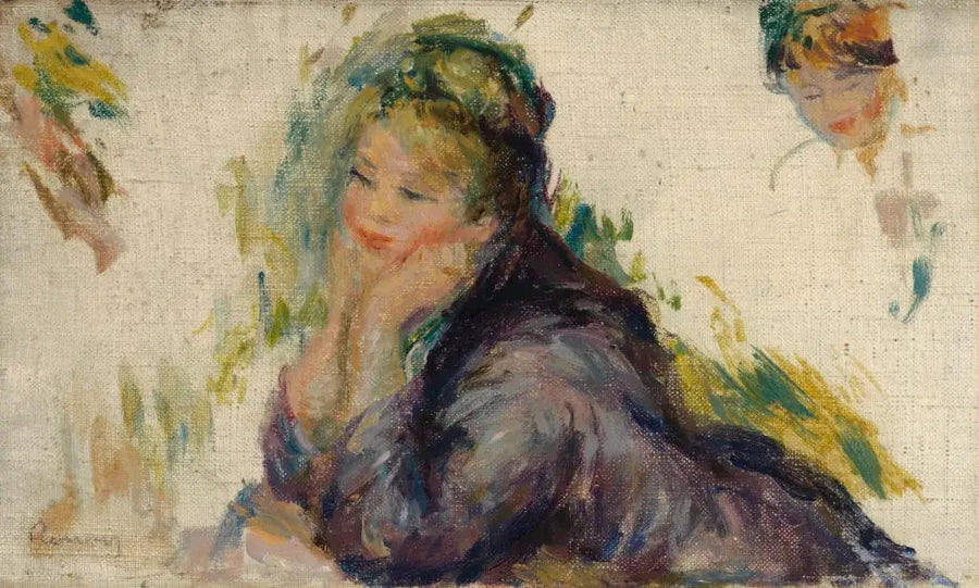 Dirsek Dayamış Kadın - Pierre-Auguste Renoir