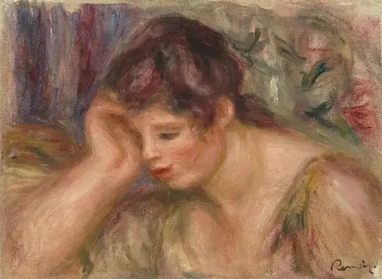 Dirsek Dayamış Kadın - Pierre-Auguste Renoir