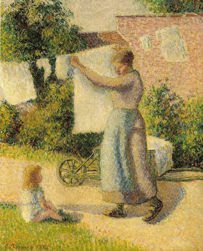 Çamaşır asan kadın - Camille Pissarro